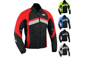 Dimex Mens Motorcycle Waterproof Cordura Textile Jacket Motorbike Armours