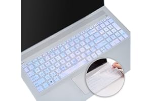 iKammo 2 Pack Keyboard Cover for HP Envy x360 15.6 Series/HP Envy 15M-BP 15M-BQ/HP Envy 17 Series, HP Pavilion x360 15-BR075NR/ HP Pavilion 15-dy 15-cb 15-cc 15-cd(Marble+Clear)
