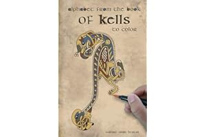 Alphabet from the book of kells: to color