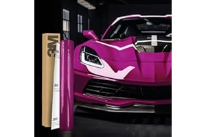 FINEST FOLIA 3M 2080 Film de wrapping de voiture - 30 x 152 cm - Film autocollant pour voiture, moto, bateau - 3D - Avec canaux d'air - Pour le film (G348 Fuchsia brillant)
