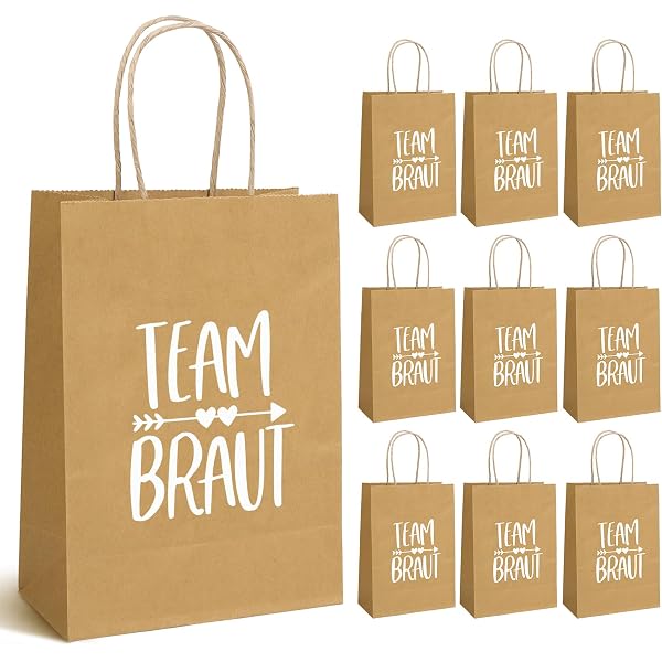 Boston Creative Geschenktüten Set – 10 Stück, Musselin, 12,7 X 17,8 Cm, Mit Kordelzug, Für Junggesellinnenabschied & Hochzeit