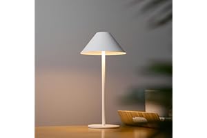 Bojim Lampa stołowa, akumulatorowa, ściemniana, bezprzewodowa, dotykowa, LED, lampa stołowa, zewnętrzna, IP54, wodoszczelna, do ogrodu, jadalni, sypialni, na balkon, biała, 4000 mAh, 3 W, 240 lm,