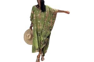 Orshoy Women Kaftan Dress Free Size Caftans Long Tunic Kimono Maxi Everyday Beach Cover Ups Loungewear