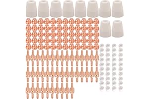 KERUE 150pcs PT-31 Air Plasma Cutting Nozzles Electrode Consumables Fits CUT-40 CUT-50D CT-312