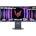 LG 34GS95QE 34-inch Ultragear OLED Curved Gaming Monitor WQHD 800R 240Hz 0.03ms DisplayHDR True Black 400 AMD FreeSync Premium Pro NVIDIA G-Sync HDMI 2.1 DisplayPort Tilt/Height/Swivel Stand Black