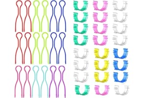 OTKARXUS Bobbin Clips,50PCS Mixed Colorful Bobbin Buddies Clamps Set,Plastic Bobbin Thread Holder Clips for Embroidery Quilting Sewing Accessory Thread Spools Organizing (Mixed E)