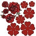 6pcs/Set 3D Rose Flower Metal Die Cuts,Wedding Flower Leaf Leaves ...