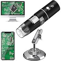 USB Mikroskope,WiFi Digital Mikroskop,HEYSTOP 1080P HD 2MP Mini Kamera,50 bis 1000x Vergrößerung Endoskop,8 LED Digital…