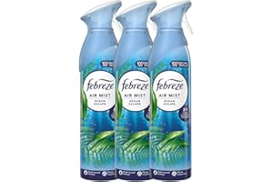 Febreze Air Freshener Spray OCEAN ESCAPE 185ml x 3 | Odour Eliminator with OdourClear Technology | Non-Flammable, Long-Lasting Room Freshener, Exotic Fruity Fragrance