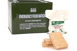 900 Emergency Food Rations Bars - Original Flavor Hardtack, Mre Meals 2025, 15 Days Emergency Meals Survival Foods Bars, Emergency Supplies for Disaster Preparedness, Tin Pack, Long Shelf Life