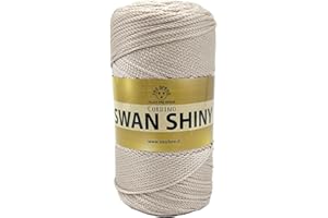 FILATI ITALIANI cordino swan shiny, filato lucido da 250gr, 100 cotone (beige chiaro - 11, 250g)