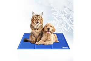 GOSTOCK Kühlmatte für Hunde und Katzen, Haustier-Kühlmatte, ungiftiges Gel, selbstkühlend, für Welpen, Box, Körbchen, Auto, Reisen und heiße Sommertage, Größe 65 x 50 cm
