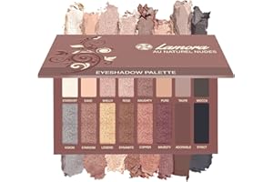 LAMORA Palette Fard À Paupière Maquillage Yeux - Nude 16 Couleurs Shimmer Matte Ultra Pigmenté Ombre A Paupière