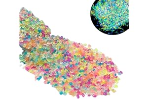 MIKIULY Lumineuses Cailloux,Galet Lumineux,Cailloux Jardin Exterieur,Caillou Phosphorescent,Galets Lumineux Cailloux,Galets Brillants Décoratifs pour Extérieur Jardin Aquarium Galets Lumineux,4000pcs