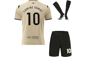 DMDMK Barca #10 Yamal 2025/2026 Auswärts Kinder Trikot Shorts und Socken Kinder und Jugend Größe