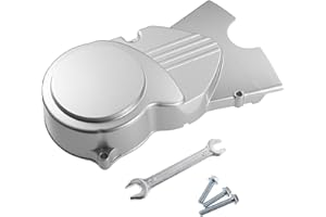 X AUTOHAUX 1 Set Left Engine Stator Cover Dirt Bike ATV Quad Bike Silver Tone