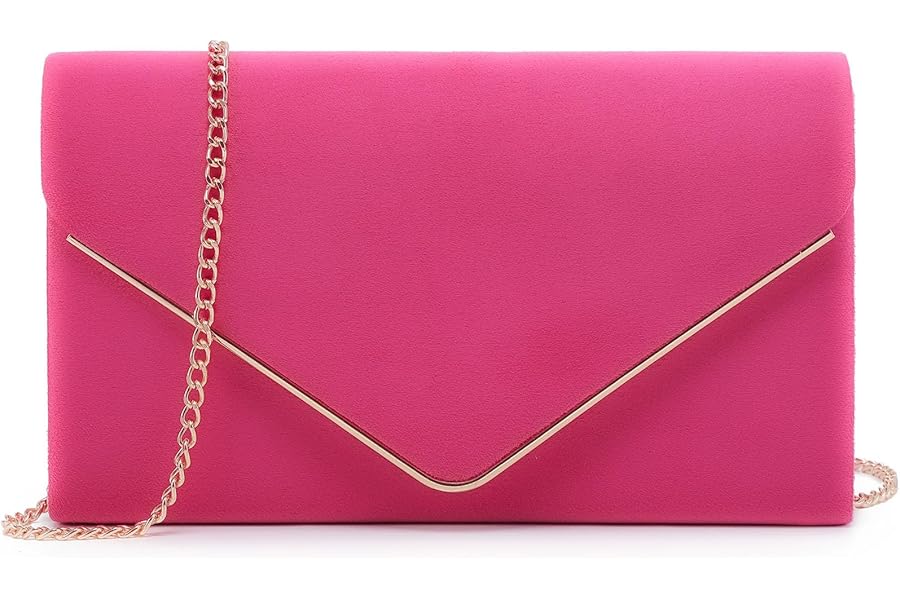 Dasein Women Faux Suede Evening Clutch Bags Formal Party Clutches Wedding Purses Cocktail Prom Clutches