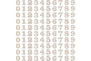 MOZEAT LENS Lot de 100 chiffres en bois naturel de 0 à 9 - Chiffres en bois non traité - Pour artisanat, décoration, décoration murale