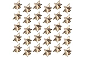 Chudian 30 piezas Insignia de estrella, Broche de estrella de metal para decoración de prendas de vestir, Pin de estrella para conmemoración del Día del Trabajo para mujeres y hombres, Metal