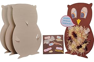 SPRINGBOARD SUPPLIES Springboard Giant Greyboard Owl Shapes for Classroom Display - Pre-Cut Card Shapes - Classroom Decorations and School Supplies for Teachers - Arts and Crafts for Kids - 3-Pack - 59 x 49 cm