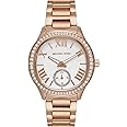 Michael Kors Stainless Steel Analog White Dial Women Watch-Mk4806, Rose Gold Band