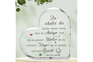 OkiyiD Motivationsgeschenke für Frauen, Beste Freundin Geburtstagsgeschenke, Freundschaft inspirierende Geschenke für Bestie Schwester Kollegen, Acryl-Kristall Haus Büro Schreibtisch Dekor
