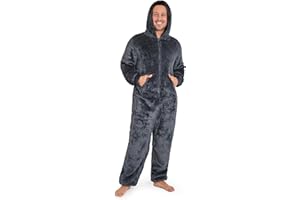 CityComfort Combinaison Pyjama Homme Grenouillere Homme Combi Pyjama Onesie Tout en Un Chaud en Polaire M-3XL