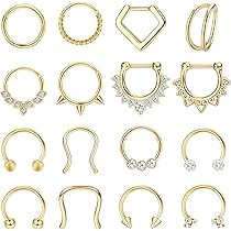 Anelli Al Naso Doppi 20G - Acciaio Inox 316L, 8mm E 10mm, Per Piercing Narice - Foto 2