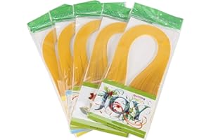 YUNXWD 600 Strips DIY Quilling Paper 3mm Width Pure Color Origami Paper Craft Decoration for Decorative Painting Ornaments and Packaging (Yellow)