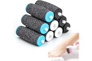 UHELTOSLY 9 Pezzi Ricariche per Testine a Rullo di Ricambio,Pietra Pomice Piedi,3 Tipi di Rugosità,Strumento di Rimozione del Callo del Piede