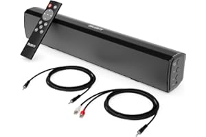 Majority Bowfell 50W Barre de Son TV Bluetooth | Enceinte TV Home Cinema 2.0 | Barres de Son avec Entrée Optique, RCA, USB, MP3 et AUX | Réglages Personnalisés de L'égaliseur et Télécommande