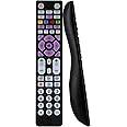 GE Backlit Universal Remote Control for Samsung, Vizio, Lg, Sony, Sharp, Roku, Apple TV, Smart TVs, Streaming Players, Blu-Ray, DVD, Master Volume Control, 6-Device, Silver, 37038