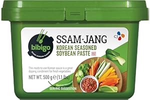 ‎BIBIGO Bibigo Ssam-Jang Sojabohnen Paste – Koreanische Paste aus Soja – Ideal als Dip oder Würze für Fleisch, für Gemüse oder Reis – 3 x 500 g