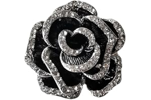 GENERISCH Gimiro Damen Brosche geklügelte Kamelie Strass Perlen Rosen Anstecknadeln Blazer Kleid Clipper für Hochzeit Modeaccessoires
