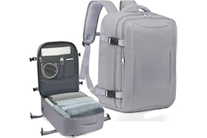 VMIKIV Bagage Cabine 45x36x20 pour Easyjet Sac à Dos Voyage Cabine Avion Femme 32L Bagage à Main sous Le Siège Imperméable pour Ordinateur Portable 15,6 Pouces