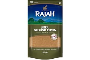 RAJAH TASTE OF HOME SINCE 1931 Rajah Spices Jeera Ground Cumin | Jeera | Cumin Powder | Jiru | JIRA | (100g)