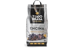 BIOOLIVERY LABS TodoBrasa® CE4 Carbón Vegetal de Encina - Ecológico de Leña Ibérica - Saco 4 Kg Premium BBQ - Especial Parrilla Barbacoa - Brasa Profesional - Jospering.