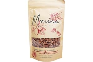 Mimina - Granola Arancia e Cioccolato, Snack Senza Lattosio, Ricca di Fibre, Ideale per Colazione, Confezione da 240grammi