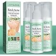 WOLWES Herbaluxy Back Acne Treatment Spray, Anti Back Acne with 2% Salicylic Acid, Body Acne Spray, Tea Tree Oil Spray, Acne Treatment for Clear Back and Body Acne (3PCS)