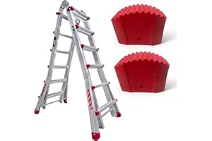 BTF | Juego de 2 Conteras o Pies de Goma para Escaleras Articuladas Telescópicas | Pies de Goma de Escaleras Articuladas Telscópicas BTF, Perfil de Montante 75x30mm.