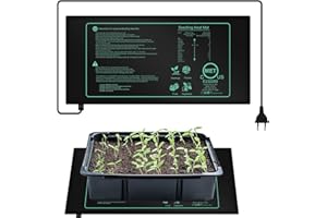 VEGENA Tappetino Riscaldante Per Piante, Riscaldatore Pianta, Tappetino Riscaldante Rettili, Tappetino Riscaldante Piante Con Termoregolatore Per Germinazione Di Piantine, Funghi, Rettili 25 Cm * 52,5 Cm