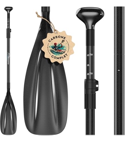 AZTRON POWER CARBON 70 SUP Pagaie Stand Up Paddle 3 Pièces Super Légère 725G