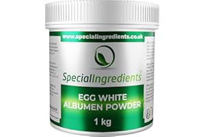 SPECIAL INGREDIENTS Egg White Albumen Powder 1kg - Premium Quality Free Range Suitable for Vegetarians, Non-GMO, Gluten Free – Recyclable Plastic Container