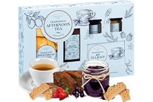 TJMOLTEN Tea Hamper - Tea Gift Set | Market Place Time for Tea, Cake Gift, Fruit Jam, Black tea, Shortbread Biscuits | Hampton Gift for her, Christmas gifts for Christmas 2025 nan's Treats (hamper gifts)