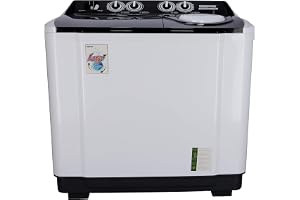 Geepas Twin Tub Semi-Automatic Washing Machine, 15 Litre Capacity, White"Min 1 year manufacturer warranty"