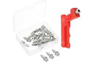 ‎PATIKIL PATIKIL Leichtathletik-Spikes, 16er Pack Stahl-Hochsprung-Spikes Ersatz für Leichtathletik-Laufspikes mit Spikeschlüssel für Kunststoffbahn Kurzstreckenlauf Springen Sprint Sport, Silber