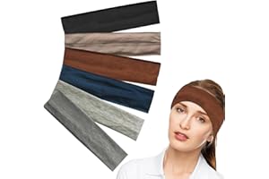 MHDUYEG Diadema 6pcs, Diademas Yoga, Diademas Señoras y Señores, Diademas Elásticas, Diadema Antideslizante Señoras, Diadema Algodón, Aplicable para Deporte Correr Ejercicio Gimnasio Maquillaje Yoga