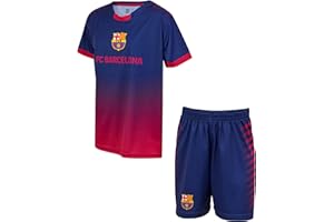 Fc Barcelone Ensemble Maillot + Short Barça - Collection Officielle Taille Enfant garçon