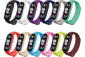 BDIG [12 Piezas Pulsera para Xiaomi Mi Band 5 / Miband 6 Correas Amazfit Band 5, Colorido Suave Silicona Pulsera Impermeable, Pulsera Correa para Xiaomi Mi Band 5 / Mi Band 6 / Amazfit Band 5