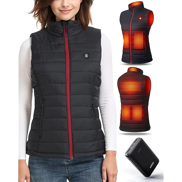 Verwarmd Vest Voor Heren Dames, 11 Zones Elektrisch Verwarmde Mouwloze Jas, Winterlicht Verwarmde Jaskleding Voor Buiten Motorfiets Vissen Skiën Jagen (Color : Black, Size : 3XL